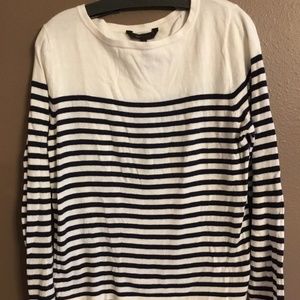 BCBG MAXAZRIA Size Large L striped sweater navy